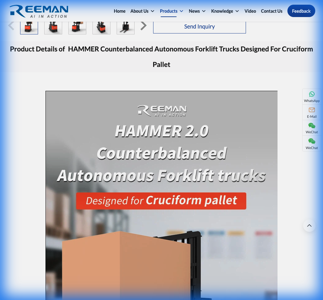 HAMMER 2.0 Counterbalanced Autonomous Forklift